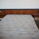 Scandinavian style bed in 140 with two integrated nightstands and two night lights