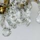 Palme & Walter chandelier, crystal and brass pendants, 1970s