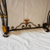 Console en marbre et fer forgé, XXe siècle