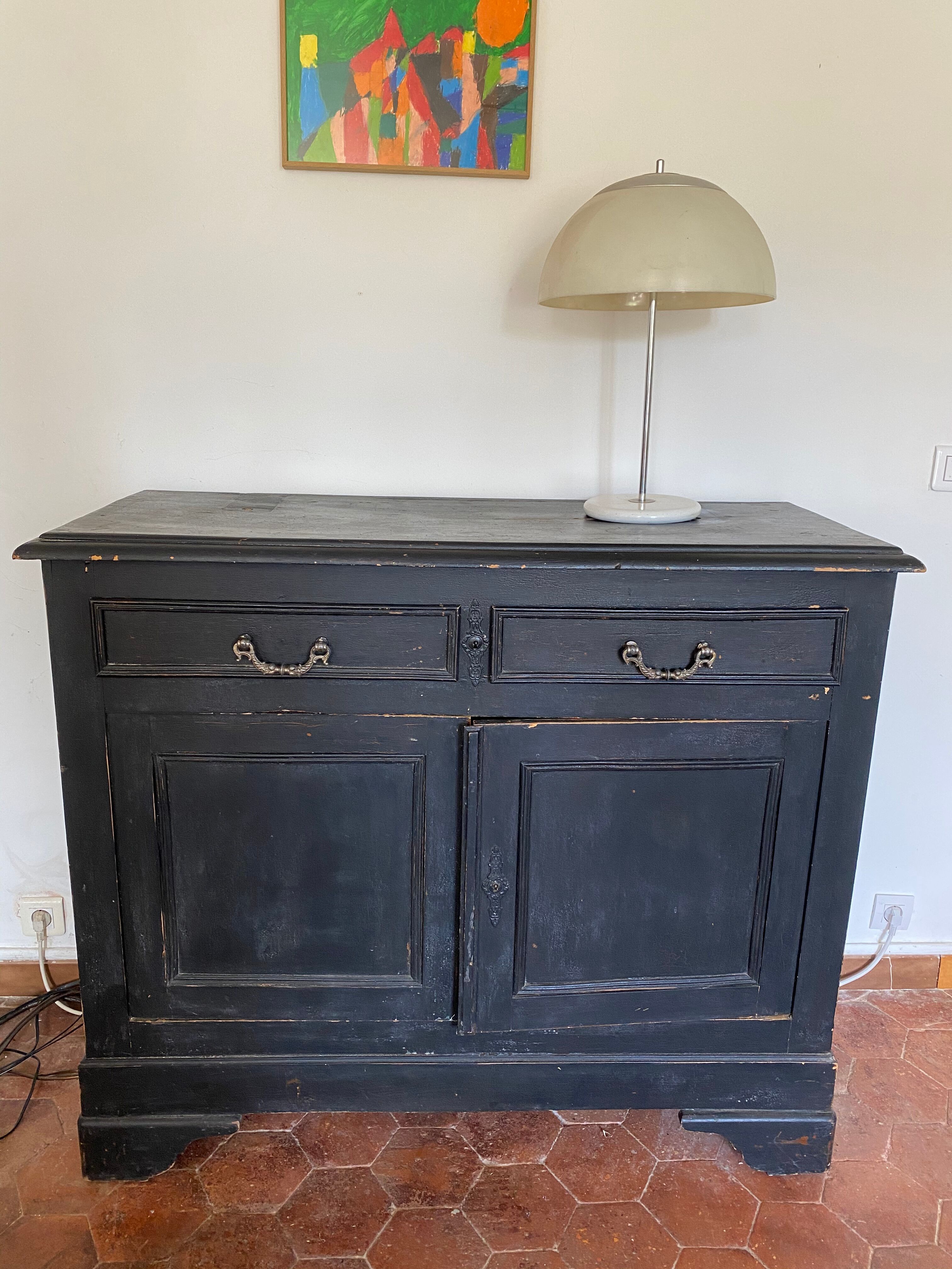 Black wooden buffet