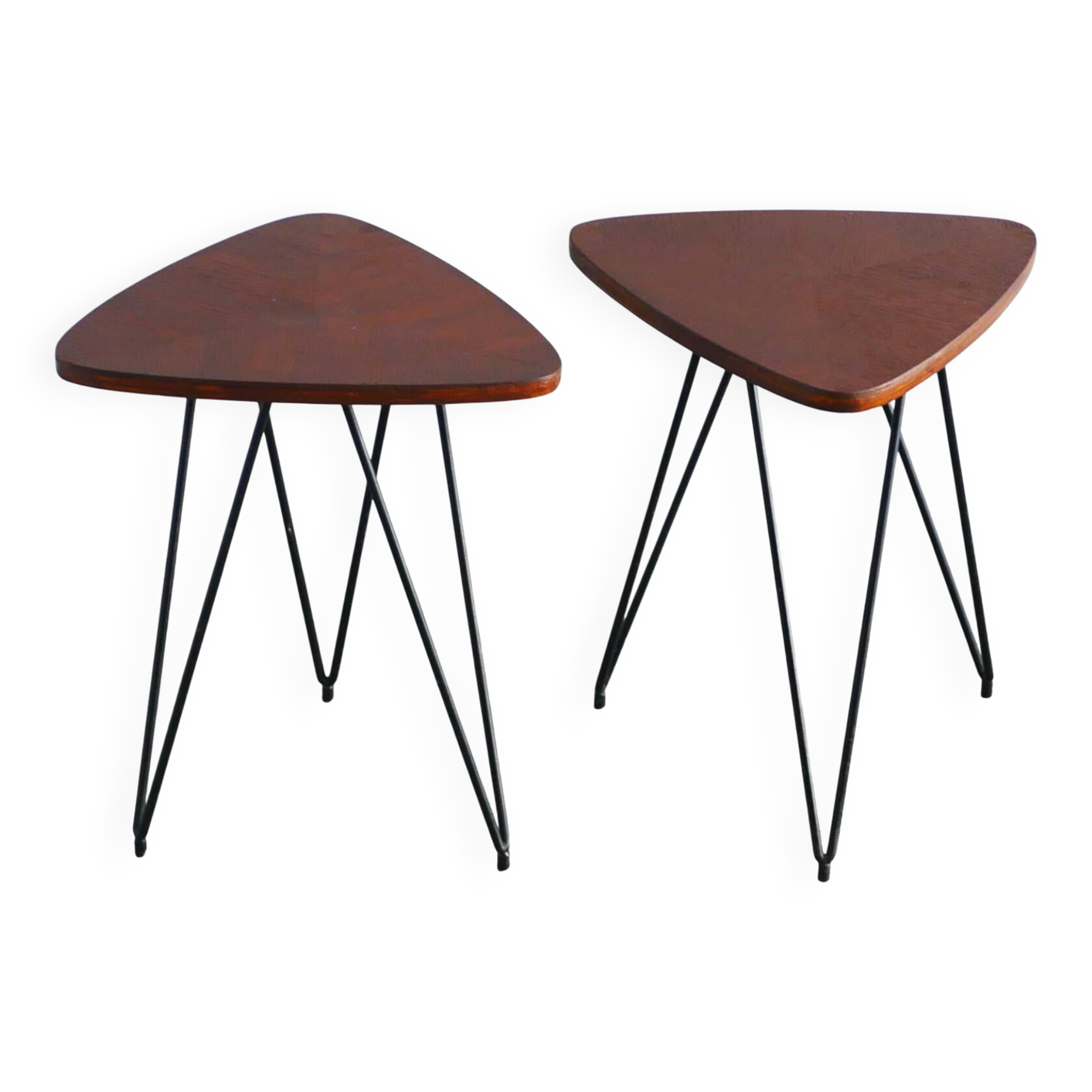 Paire de tables d'appoint années 50 - Design italien - Décoration vintage - Isa - Campo - Medea