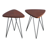 Paire de tables d'appoint années 50 - Design italien - Décoration vintage - Isa - Campo - Medea