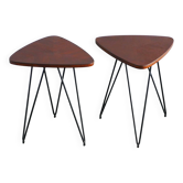 Pair of side tables from the 1950s - Italian design - Vintage decoration - Isa - Campo - Medea