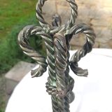 Pair of twisted wrought iron chandelier