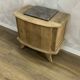 Marbled airbrushed art deco bedside table