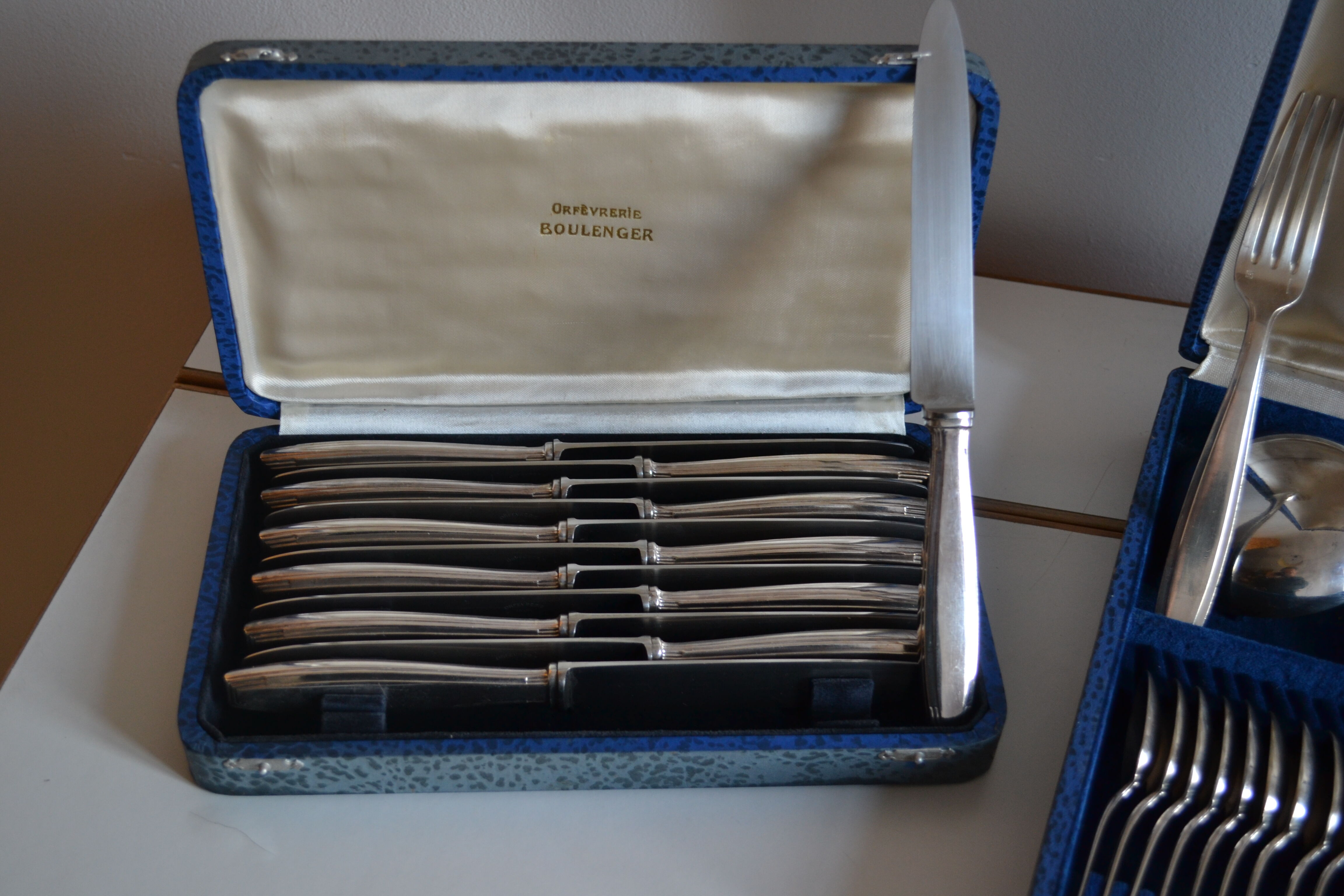 Menagere art deco metal argente boulenger 49 pieces