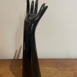 Black ceramic hand sculpture