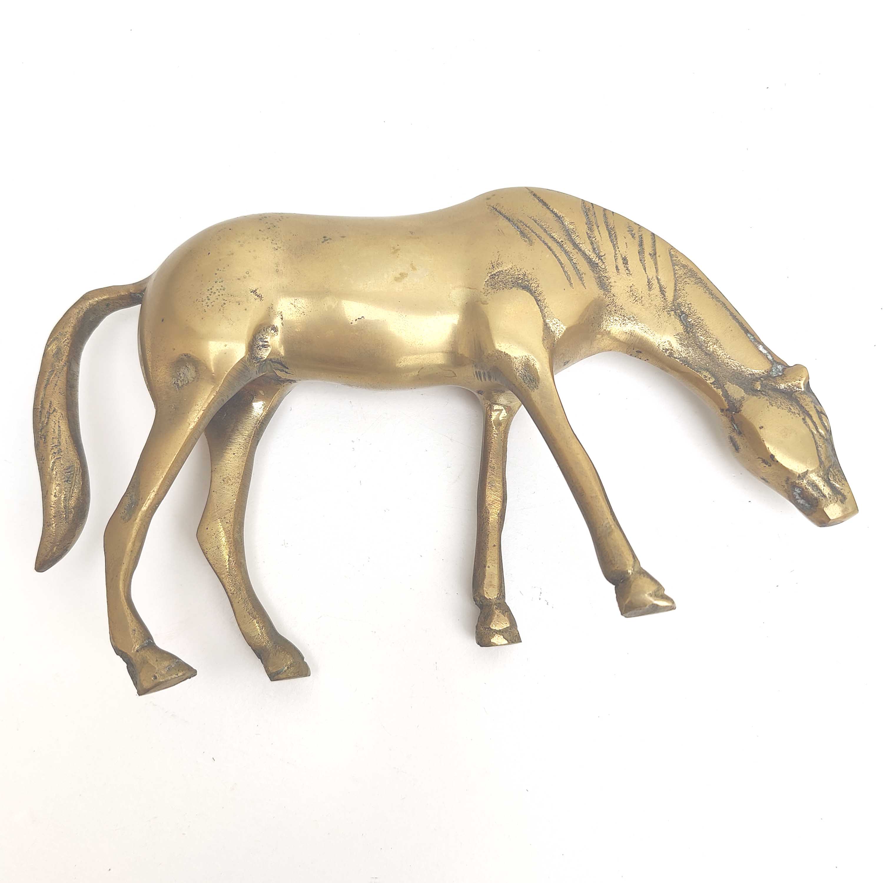 Vintage brass horse 22cm