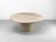 Table basse circulaire vintage en travertin, années 1970