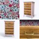 Commode vintage pieds compas rose poudré 1950