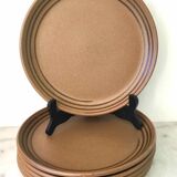 Set of 6 flat sandstone plates