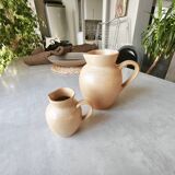 Set of two Village de France stoneware pitchers