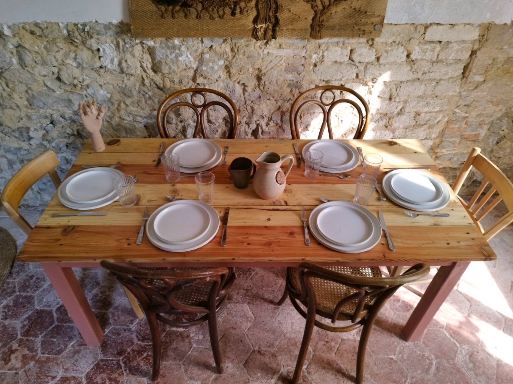 Terracotta farm table