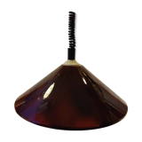 Vintage Italian pendant light with variable height, lacquered in tortoiseshell style