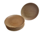 7 dessert plates in stoneware