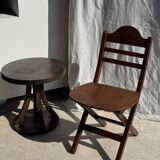 Chaise vintage pliante en bois