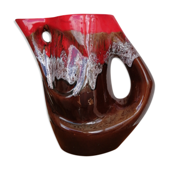 Flamed ceramic carafe