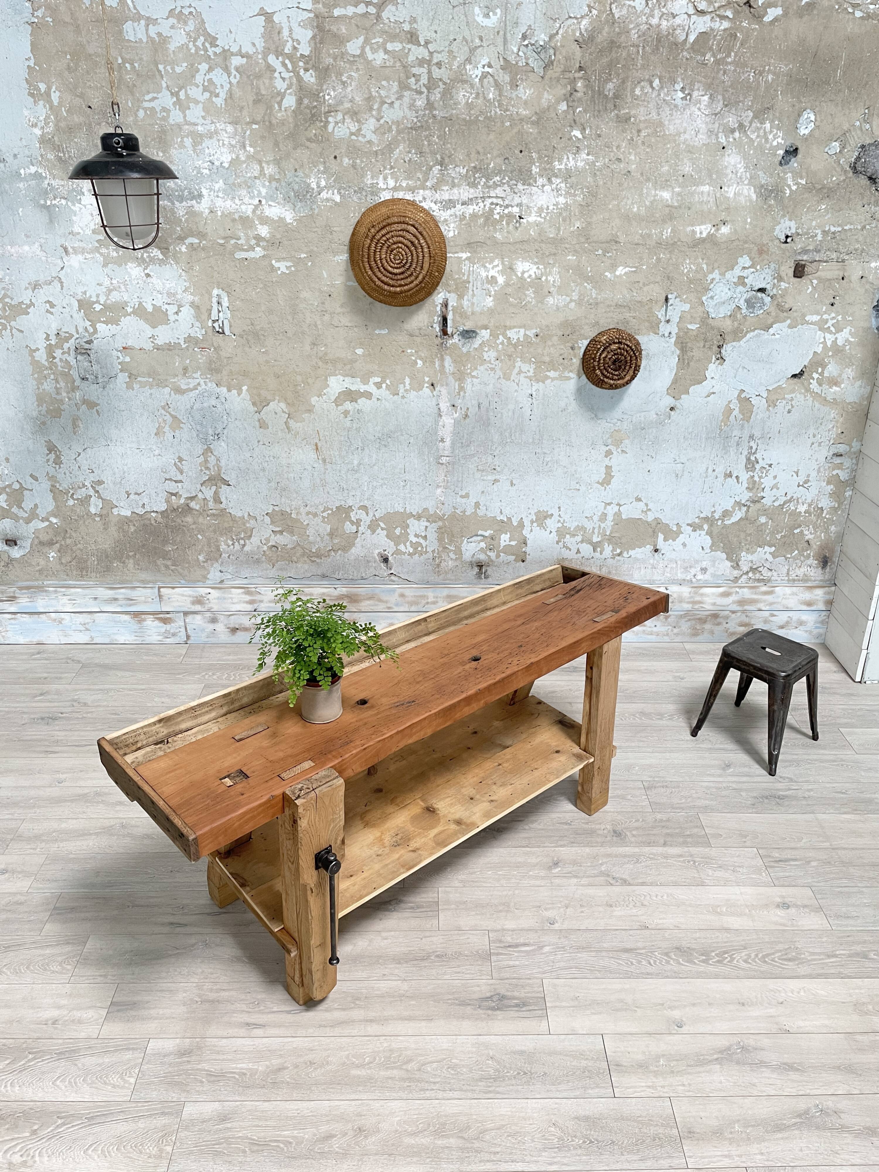 Solid wood workbench
