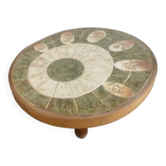 Table basse en céramique  signé Barrois  Barrois (Vallauris)