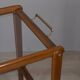 VINTAGE 1960S FOOD TROLLEY IN WOOD AND GLASS, ITALIAN DESIGN