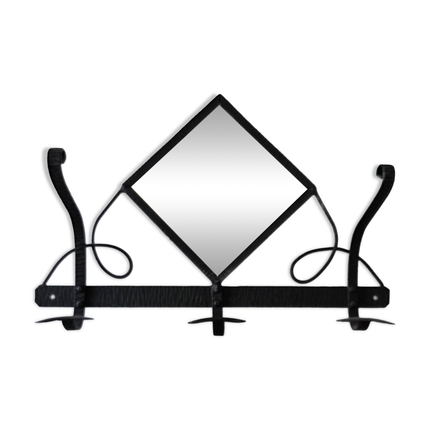 Wrought iron coat rack