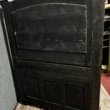 Blackened wooden sacristy sideboard from the Napoleon III period, circa 1850