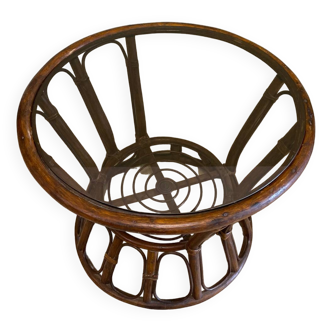 Table basse en rotin