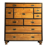 Campaign chest of drawers 19th century