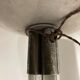Steel and solid glass lamp from the 40s/50s