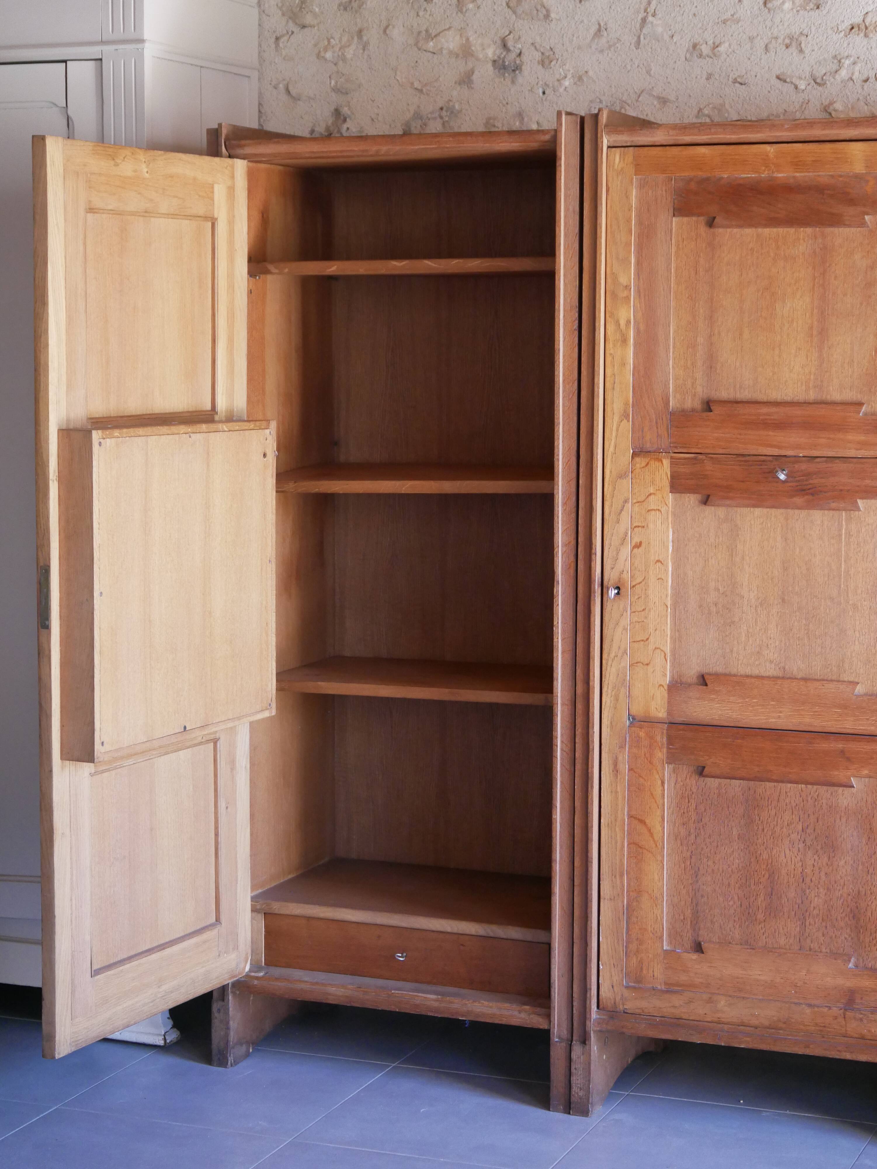 Pair of twin secretary cabinets