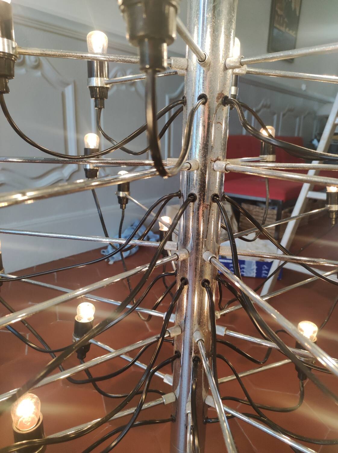 2097-30 bulb pendant light Gino Sarfatti from the 70s Arteluce