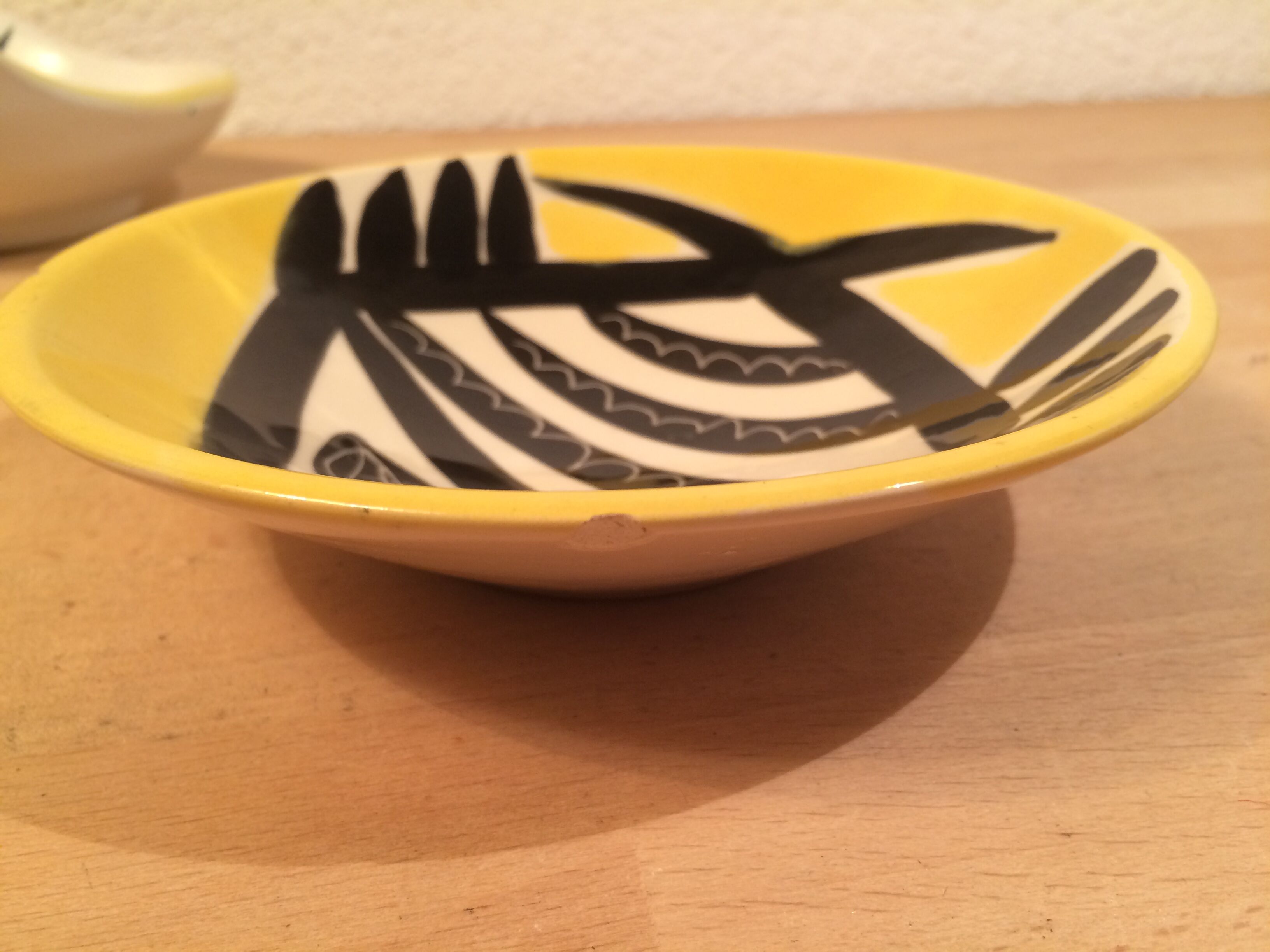 2 ceramic cups Jacques Pouchain, Poet Laval, empty pocket, fish