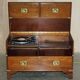 Vintage military furniture with hidden turntable, 1970s style.