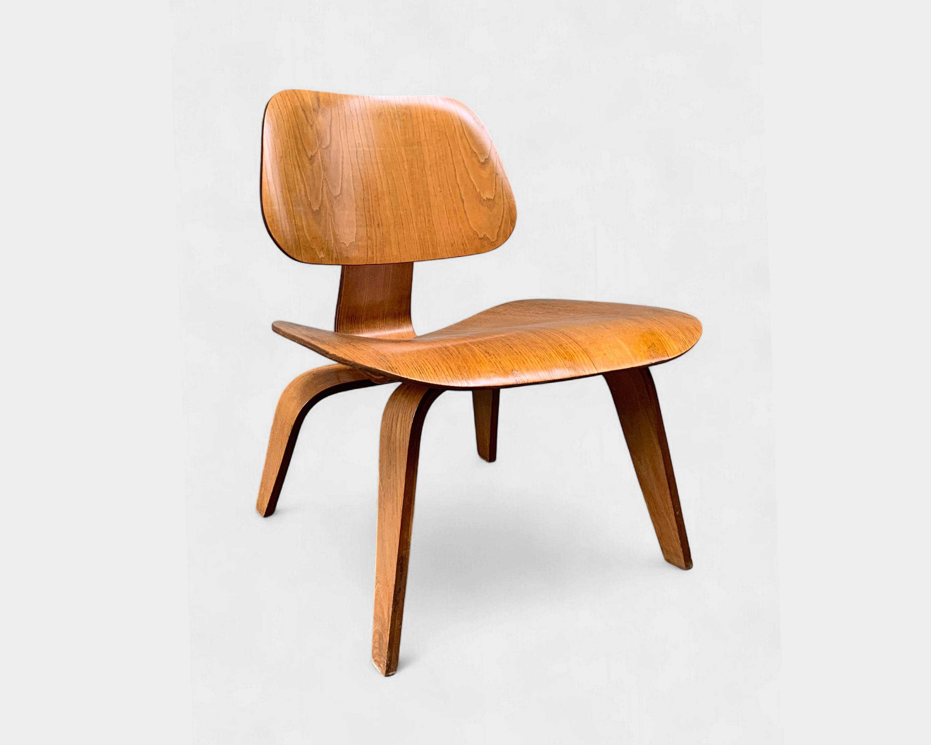 LCW Lounge Chair in ash wood, designed by Eames for Evans/Herman Miller, 1950s