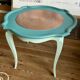 Vintage coffee table revamped – eucalyptus & cactus tones