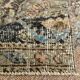 3x12 Salmon & Blue Turkish Vintage Runner Rug, Antique Rugs For Hallway