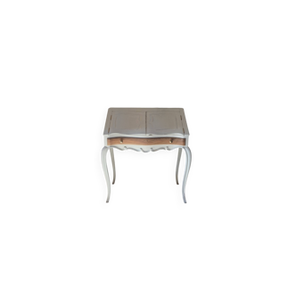Secrétaire rococo blanc écume bois