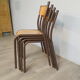 4 chaises d'école Mullca vintage