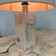 Mid Century Modernist Brutalist Italian Travertine table lamp, 1960s