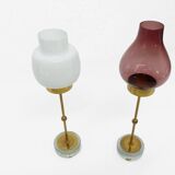 Pair of Scandinavian tealight holders Gunnar Ander for Ystad Metall, Sweden 1950