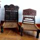 Pair of traditional low chairs, Indonesia