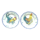 Flat plate the hen et coq earthenware Luneville series