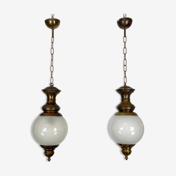 Pair of mid-century Italian pendants