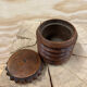 Round art deco wooden box 1930 Courchevel 1850
