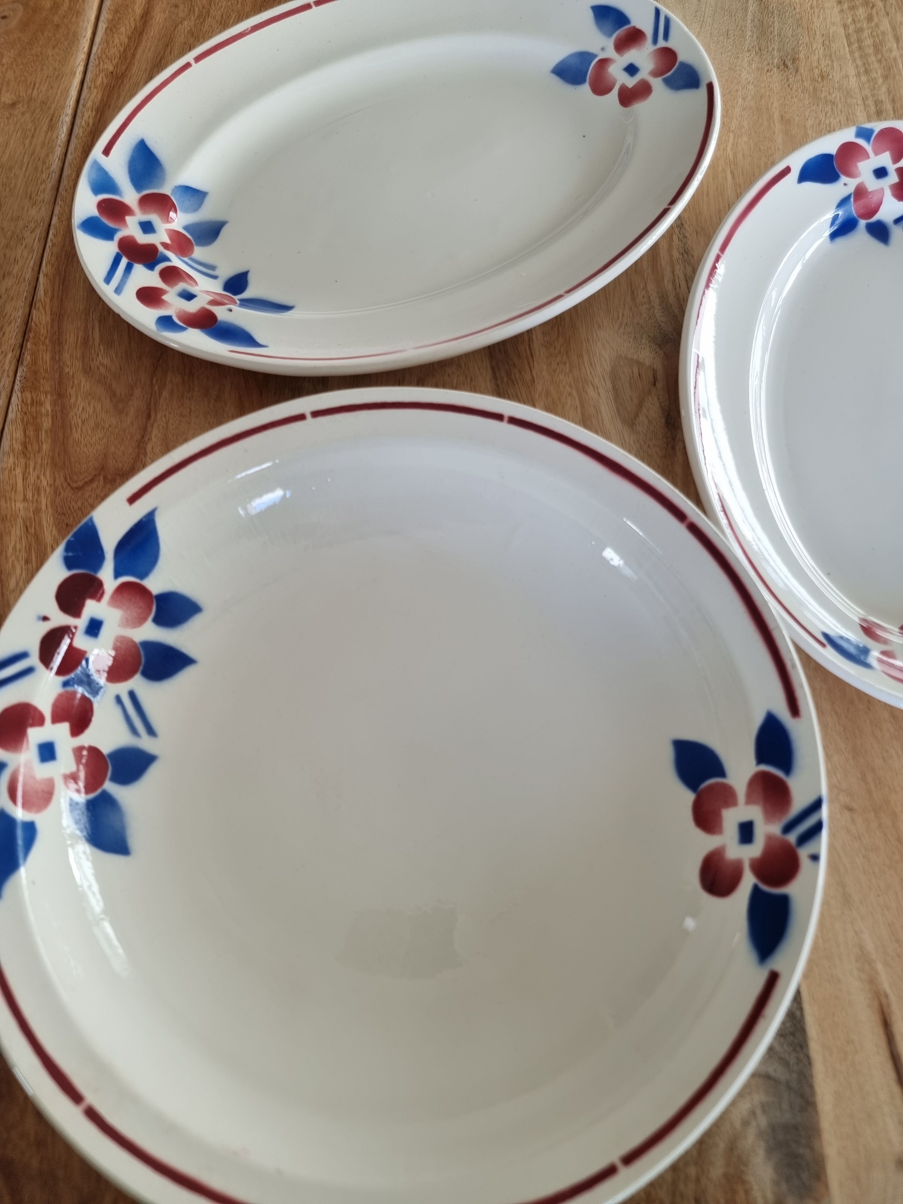 Set of vintage serving dishes
