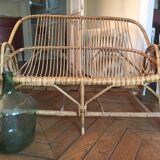 Sofa bench into rattan