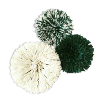 Set of 3 juju hats green and white