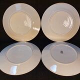 Set of 4 antique flat plates in half-porcelain from Badonviller
