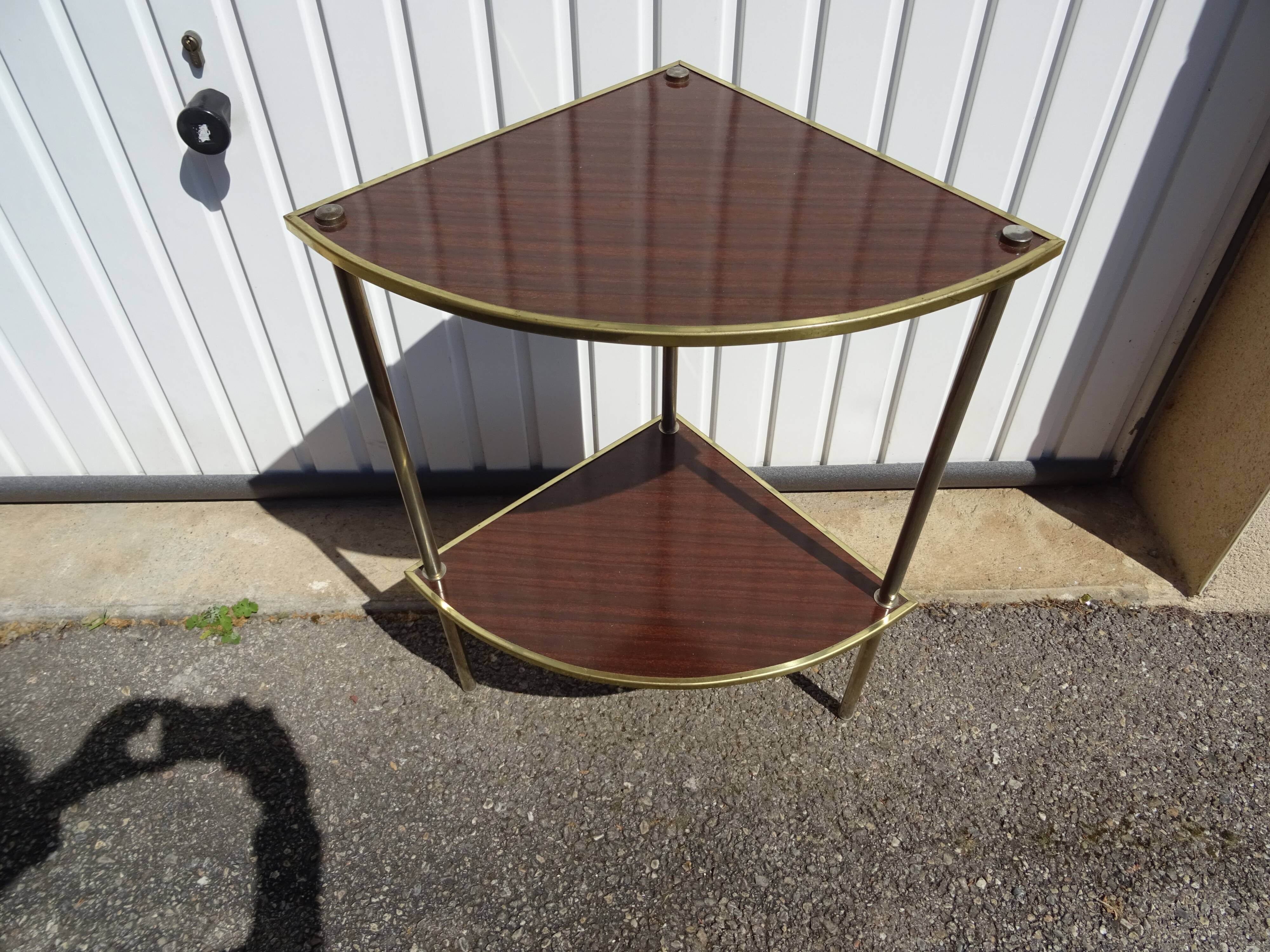 Table d'appoint encoignure formica vintage
