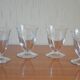 Lot de 4 verres à apéritif motif de branche stylisée